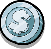 Silver coin symbol in Le Prechaun