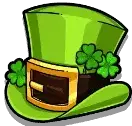 Green hat premium symbol in Le Prechaun